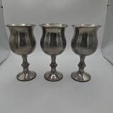 6 English glasses, Peltre Sheffielld cup