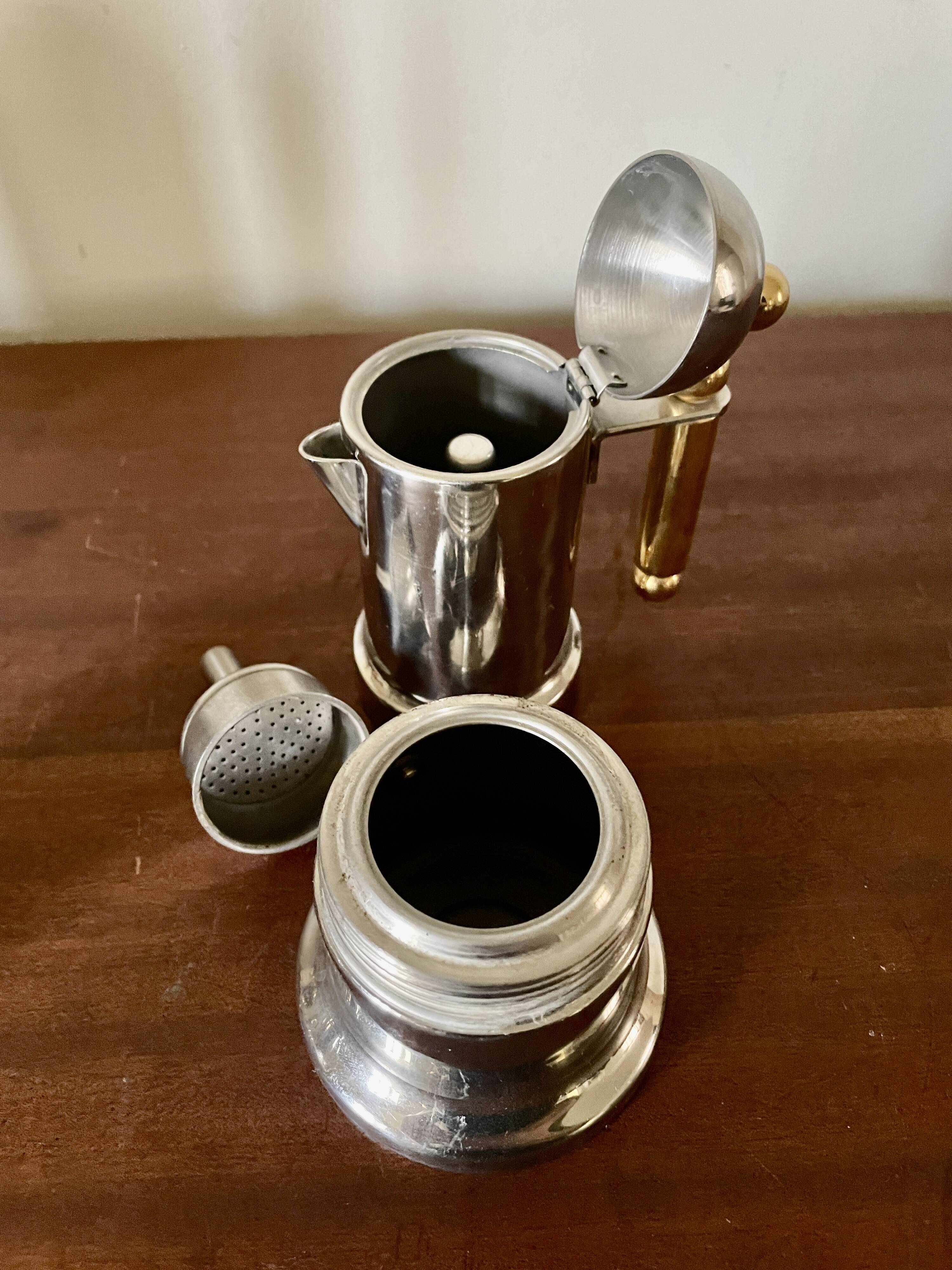Vev Vigano Kontessa 1-cup cafetière, kettle, Italy