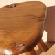 Vintage olive wood tabouret