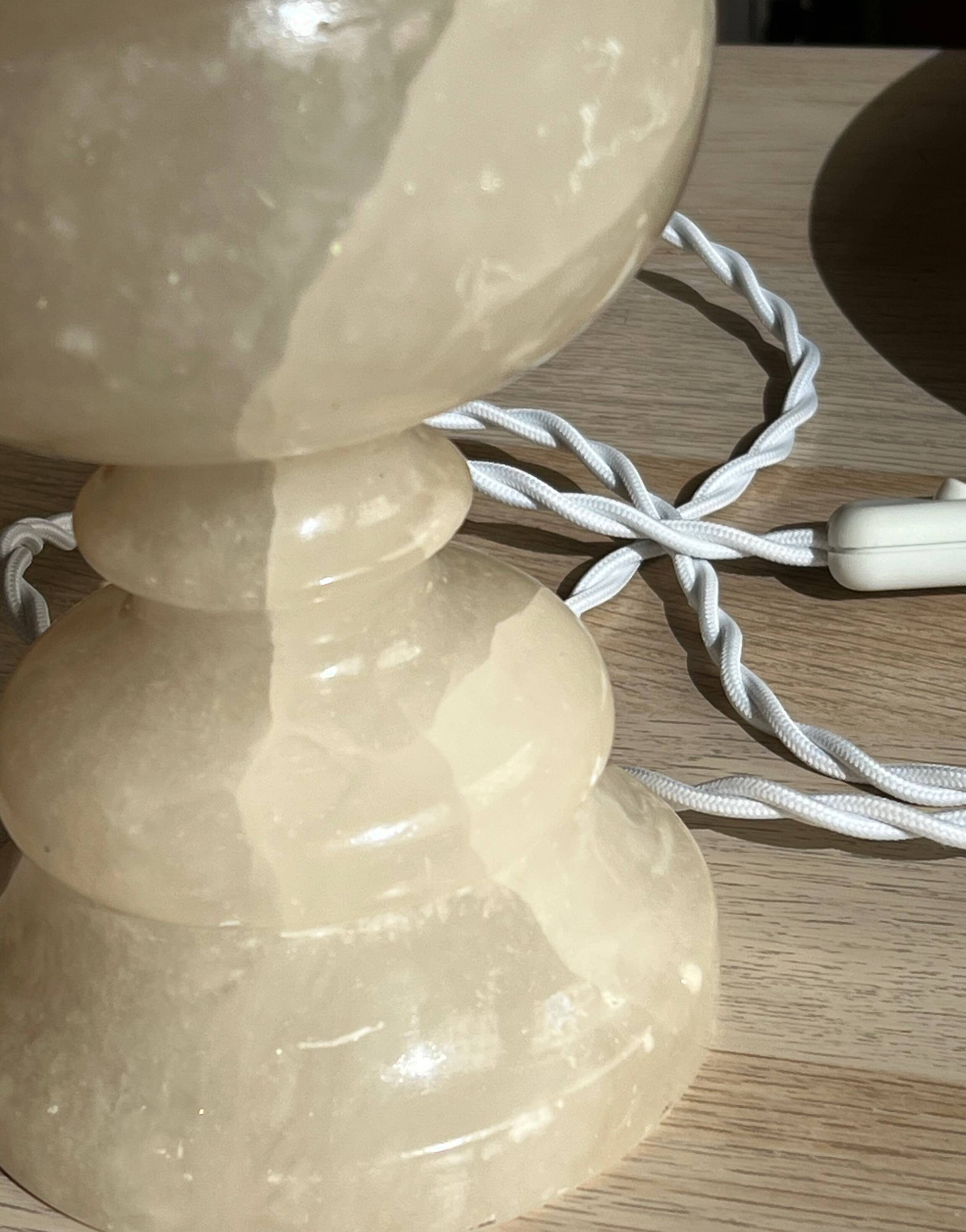 Vintage Alabaster Table Lamp, France, 1950s