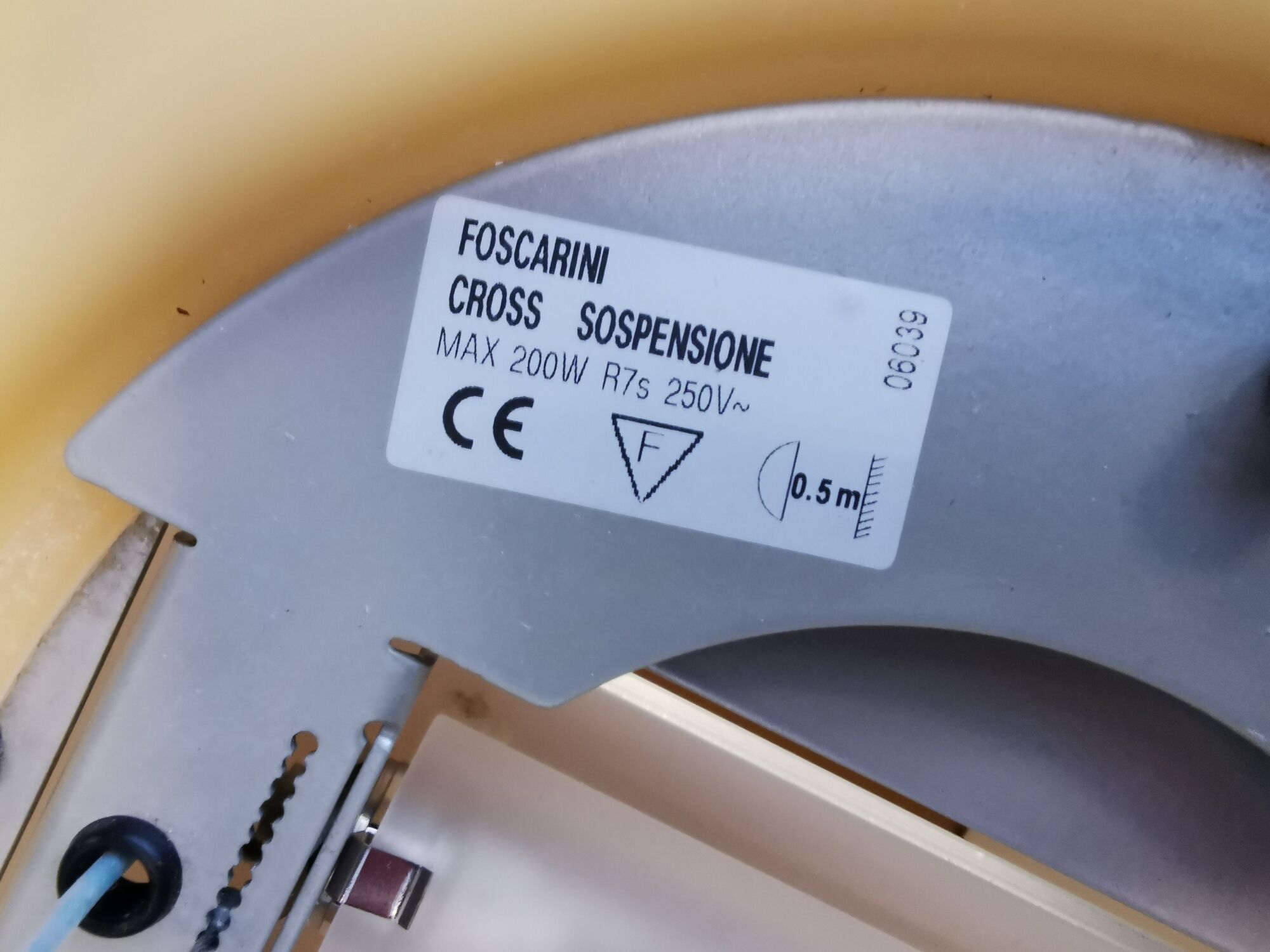 Foscarini Cross hanging lamp, Designed by: Valerio Bottin in Italy 1998.