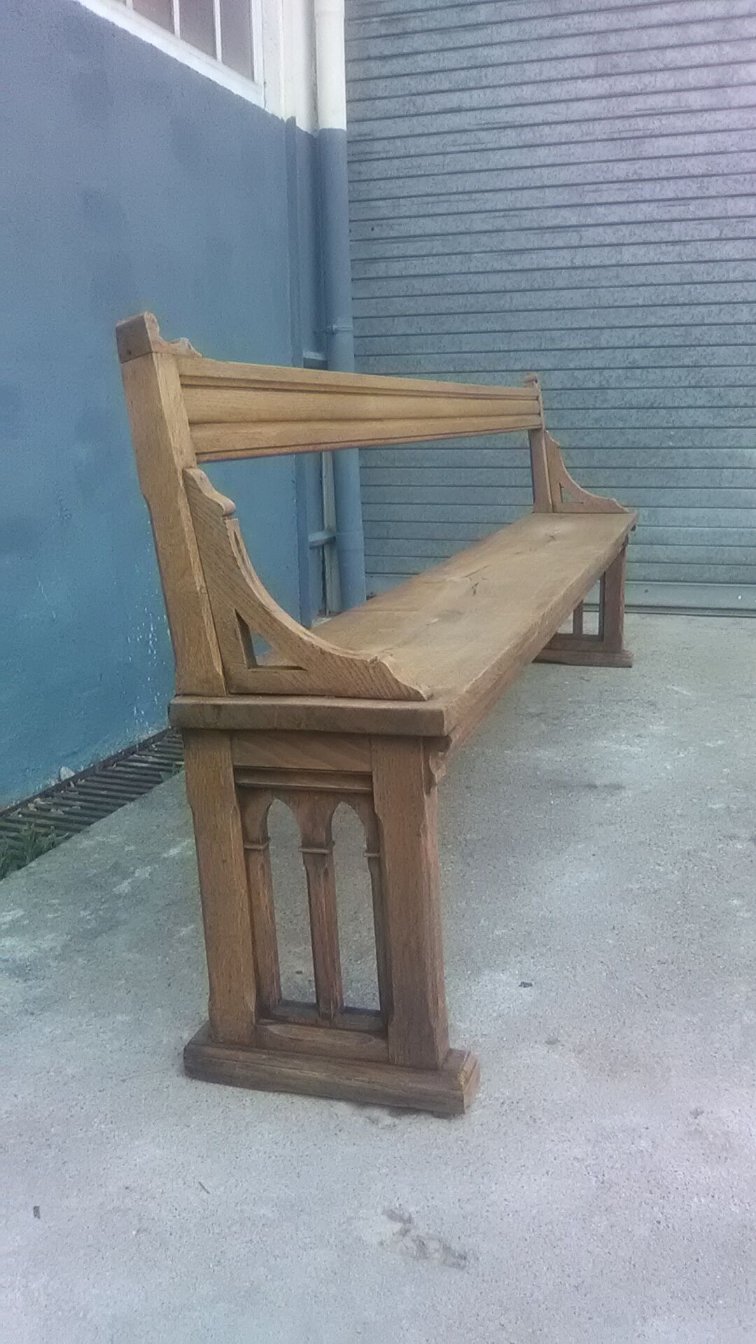 Oak church bench 2m45