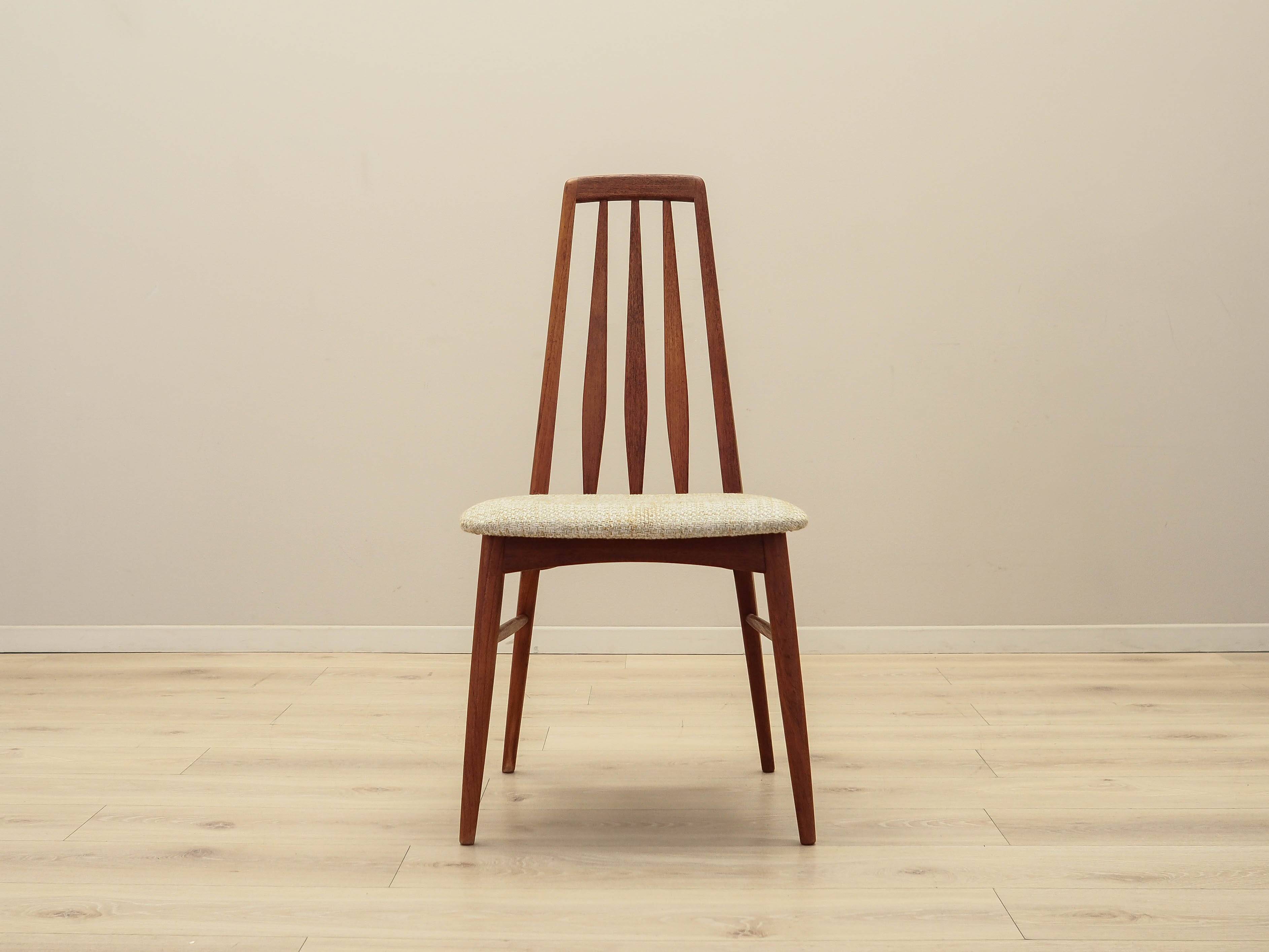 Teak chair Eva, Danish design, 1960s, Niels Koefoed, Koefoeds Hornslet