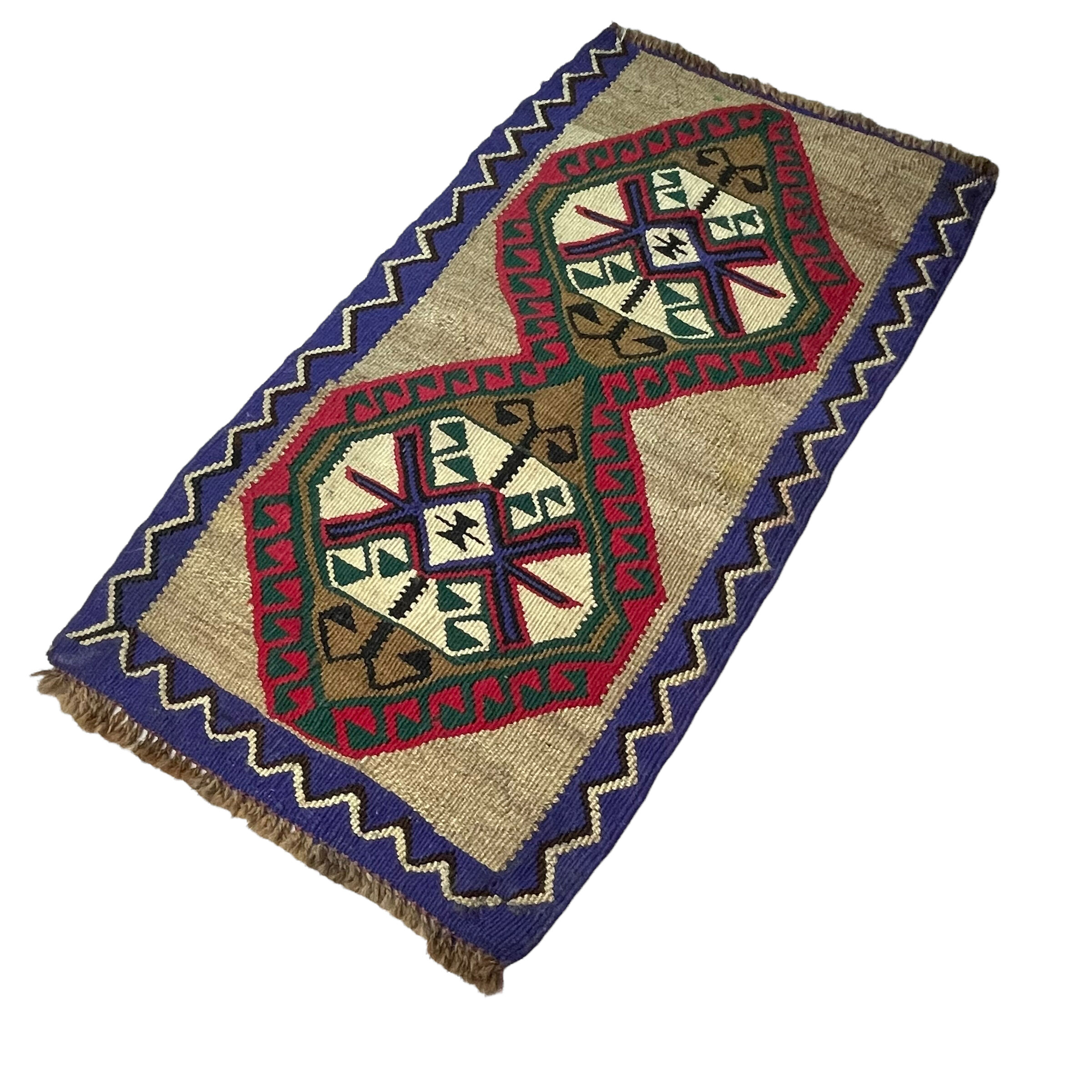 Vintage turkish mini kilim, 95 x 53 cm