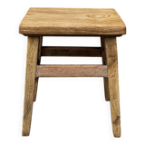 Rustic solid wood stool – brutalist spirit