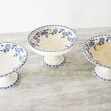 Former trio of dresden porcelain compotiers