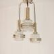 Modern pendant lamp, 1970s, metal and glass, 3xE27