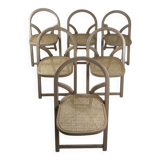 6x vintage foldable chair Gigi Sabadin model Arca