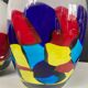 Duo de vases vintage en pâte de verre Murano