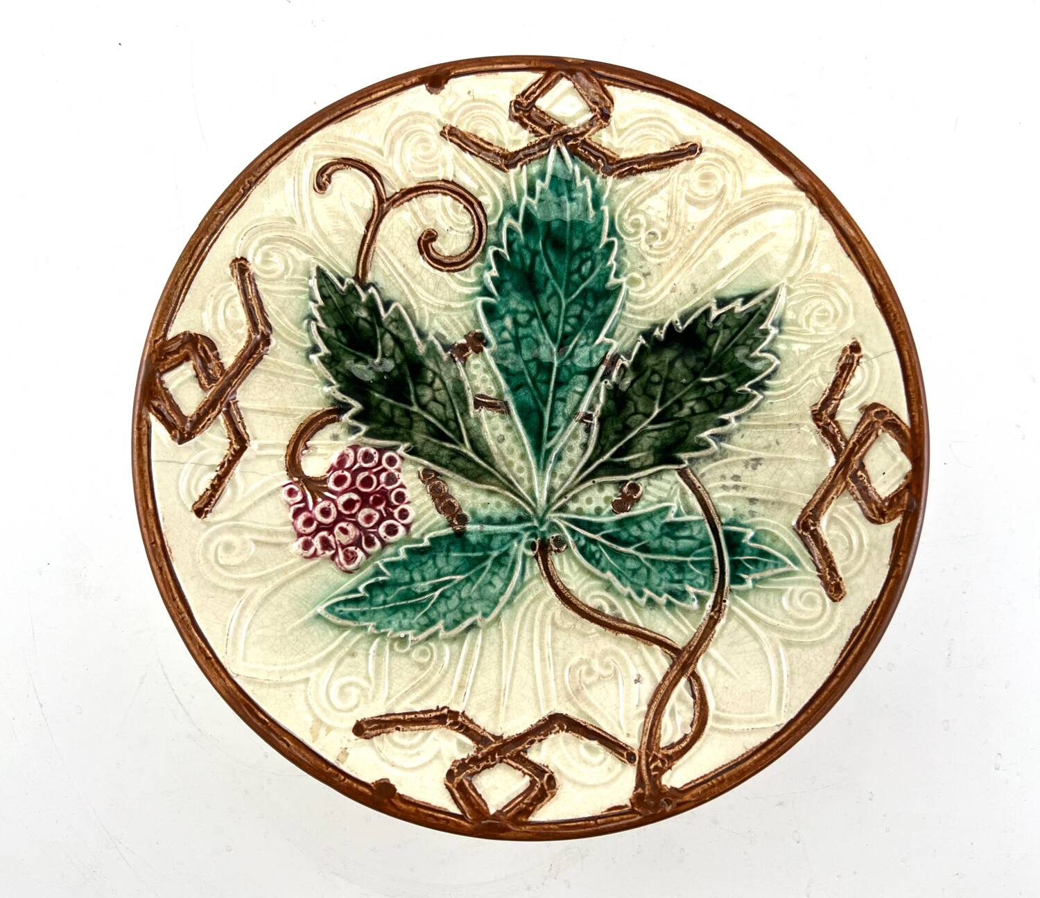 Plate on raspberry slushie compote base