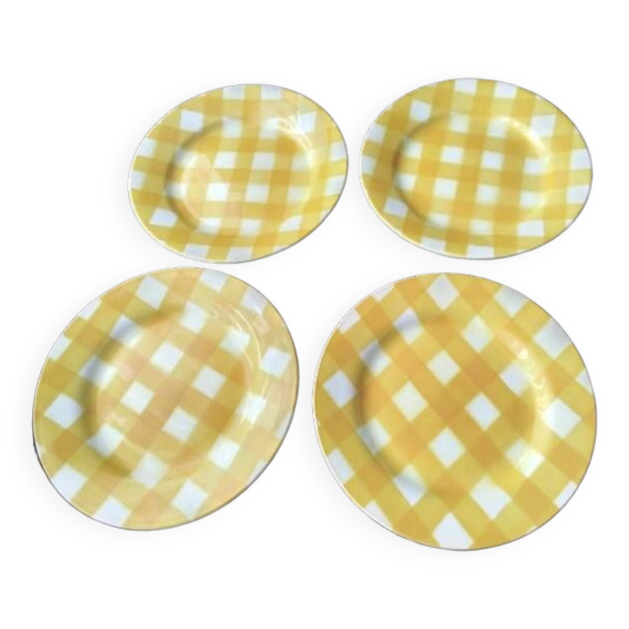4 Dessert plates Digoin Sarreguemines Scottish model