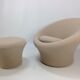 Mushroom armchair with pouf by Pierre Paulin for Artifort, Pierre Frey