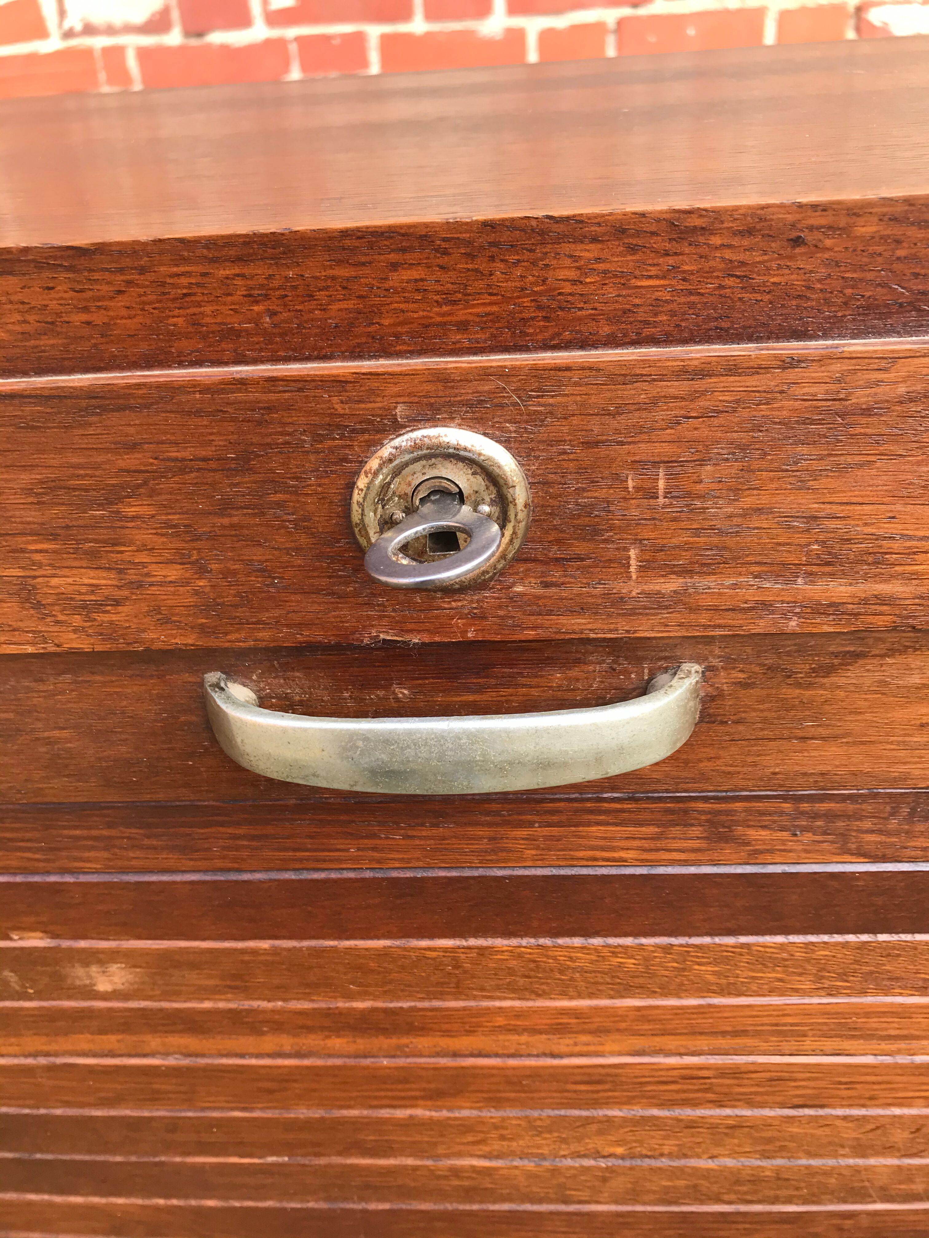 Furniture binder with oak notary curtains
