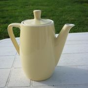 Cafetière jaune en céramique vintage