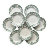 Set of 10 "Prunelle" plates Boch La Louvière