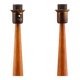 Sculpted teak table lamps for Ab Stilarmatur Tranas, Sweden, 1960.