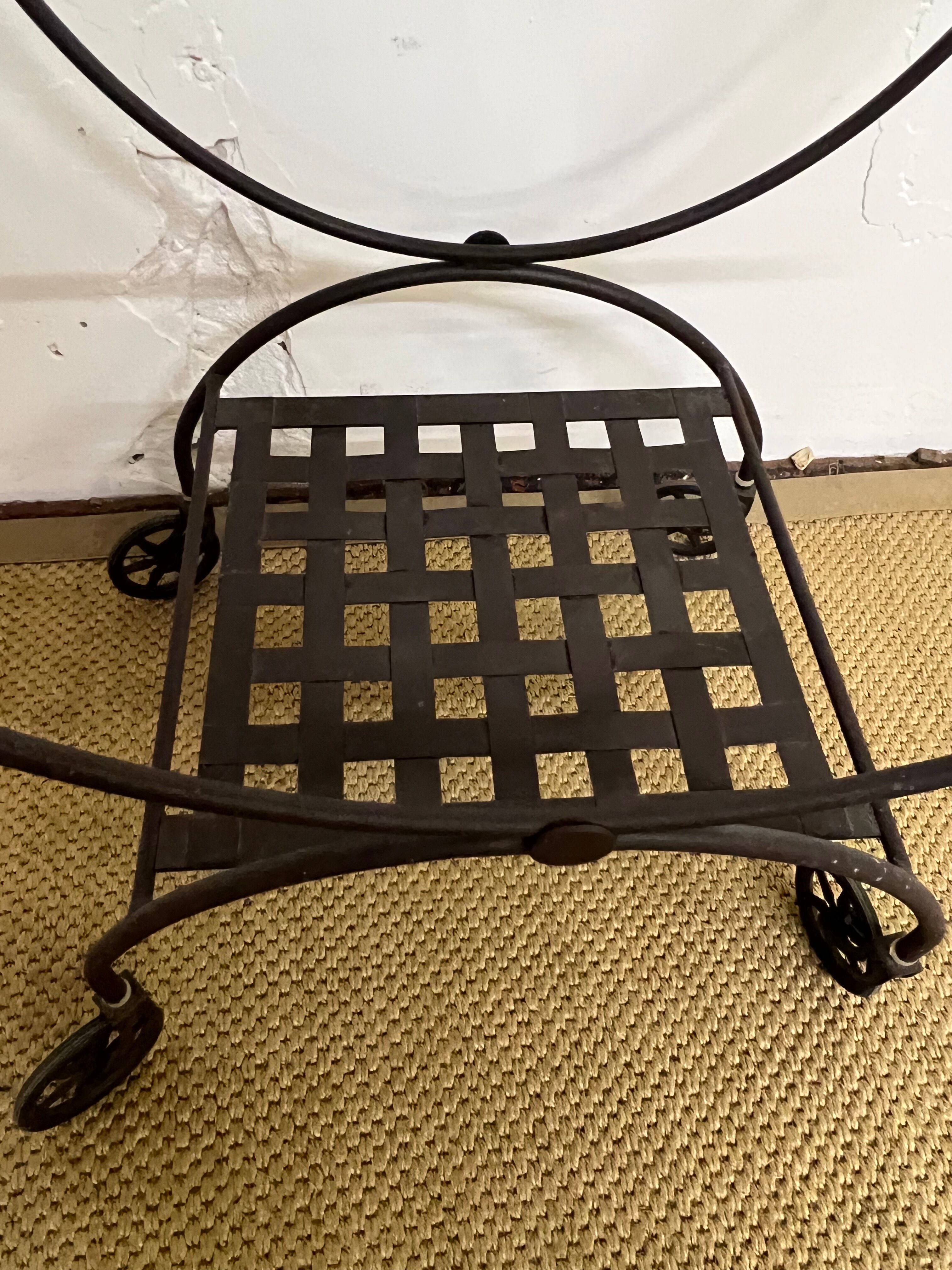 Wrought iron service trolley