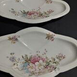 Pair of porcelain raviers floral decoration
