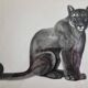 Print after Gorges Guyot, "panther", 1937, framed, 41 x 32 cm