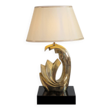 Lampe de salon en laiton doré