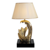 Living room lamp in golden brass