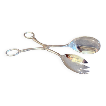 Vintage English Sterling Silver Salad Serving Tongs by EANSA – Elegant Mid-Century Tableware