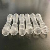 6 Venetian knife holders in blown glass