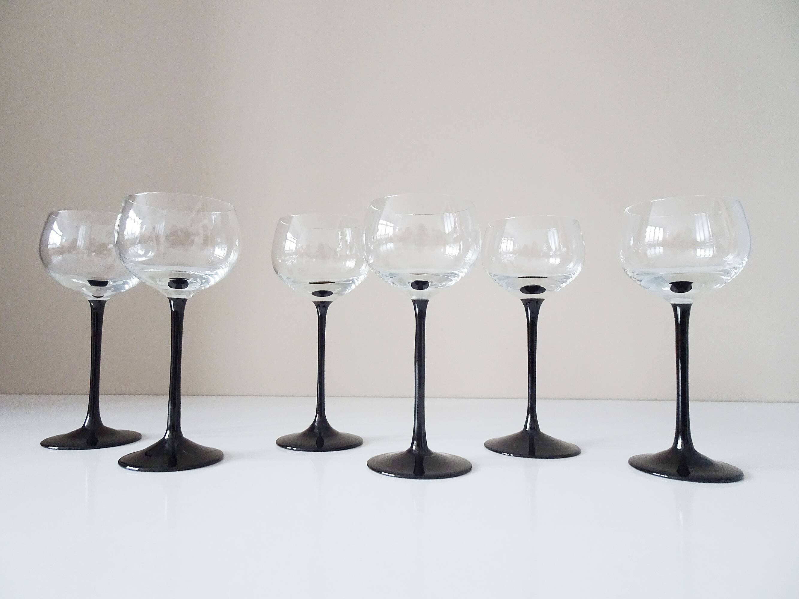 Wine glasses set, 1980s