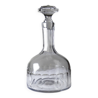 Ancienne carafe à vin, à décanter, cristal taillé facetté