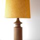 Large mid-century modern Danish teak table lamp