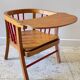 Vintage wooden Baumann baby armchair
