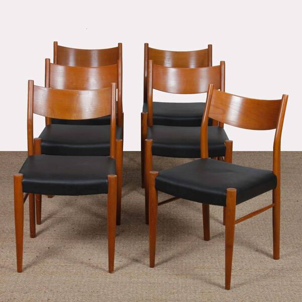 Suite de 6 chaises éditées par Consorzio Sedie Friuli, 1960
