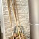 Old wooden croquet game