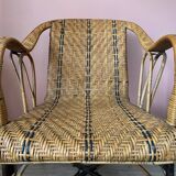 Vintage rattan armchair
