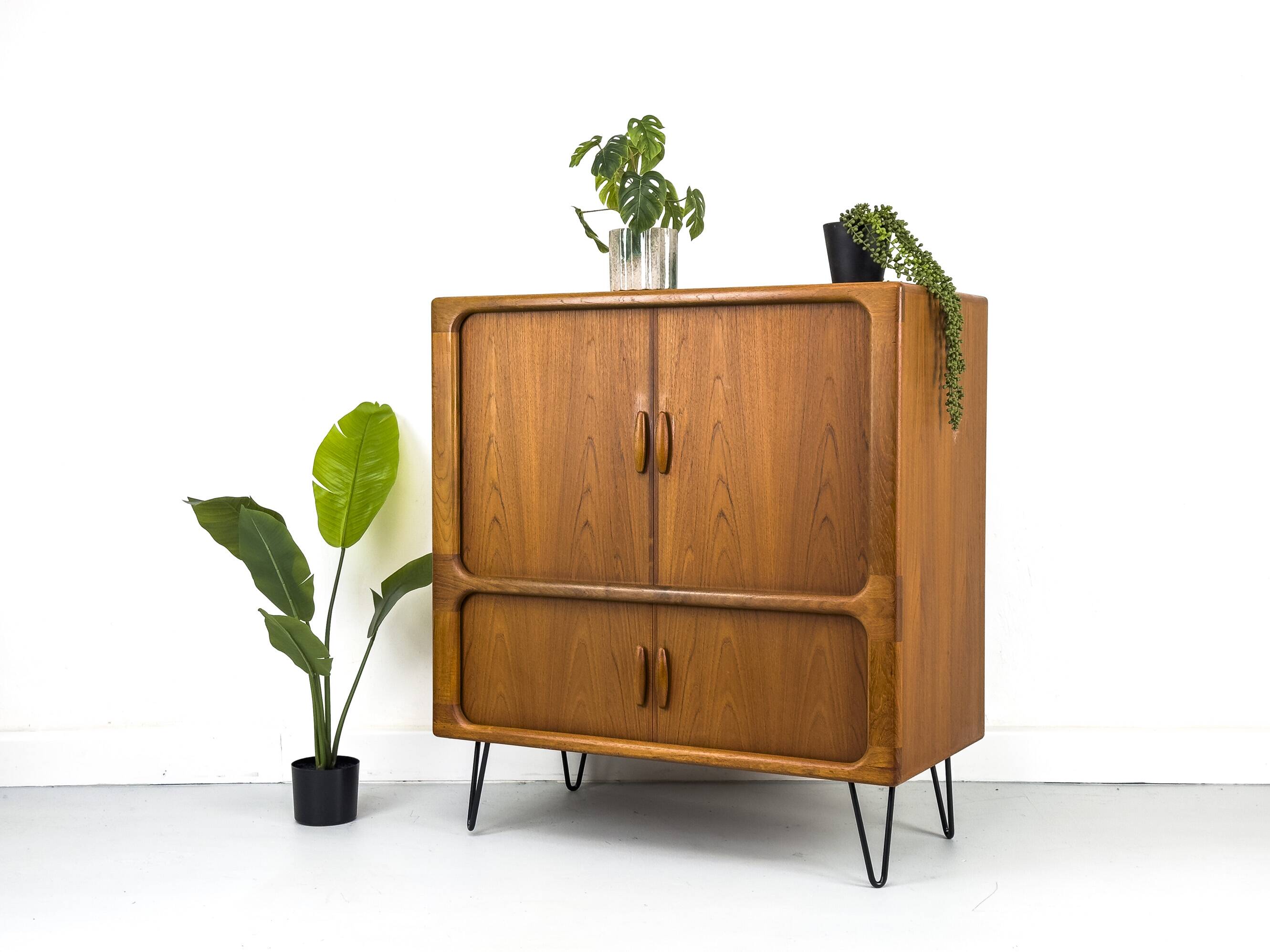 Danish Teak Hi-Fi Sideboard with Tambour Doors from Dyrlund, 1970s