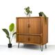 Danish Teak Hi-Fi Sideboard with Tambour Doors from Dyrlund, 1970s