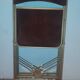 Set of four folding metal and velvet chairs