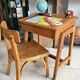 School desk and chair set stamped Baumann