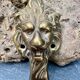 Baroque style brass lion coat hook