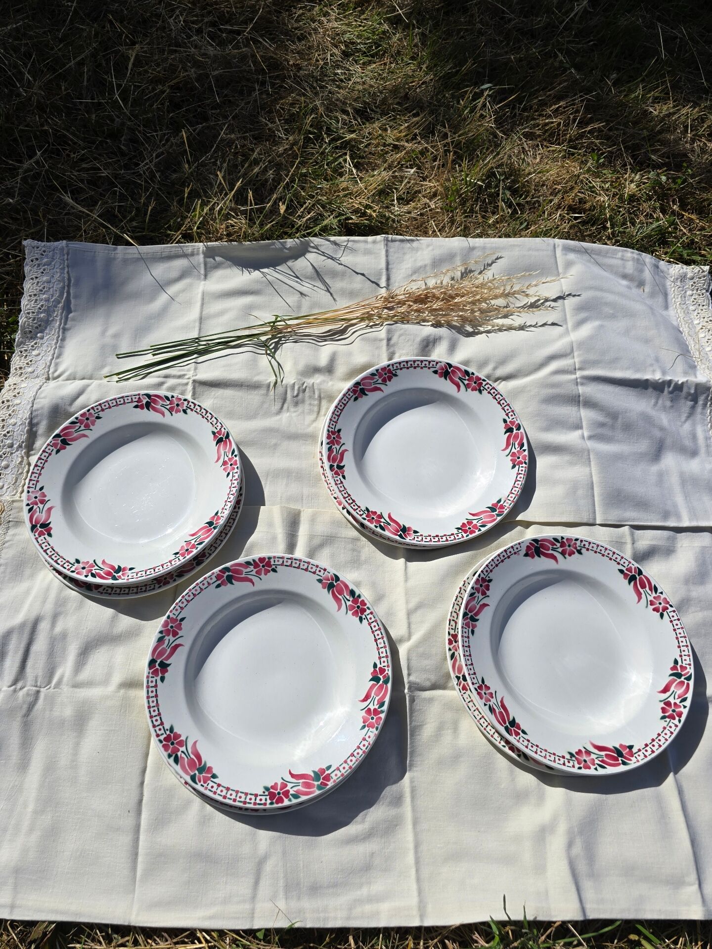 Lot of 10 deep and flat plates Ceranord St Amand model Roubaix +2