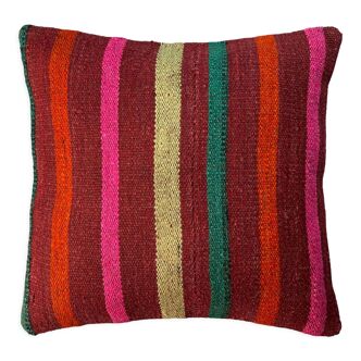 Housse de coussin kilim turc vintage 40 x 40 cm