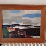View of Poole "Ballar Down", oil on canvas, 20th century. Unknown painter.