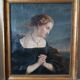 Tableau Ancien Portrait Féminin Du 19ème Siècle