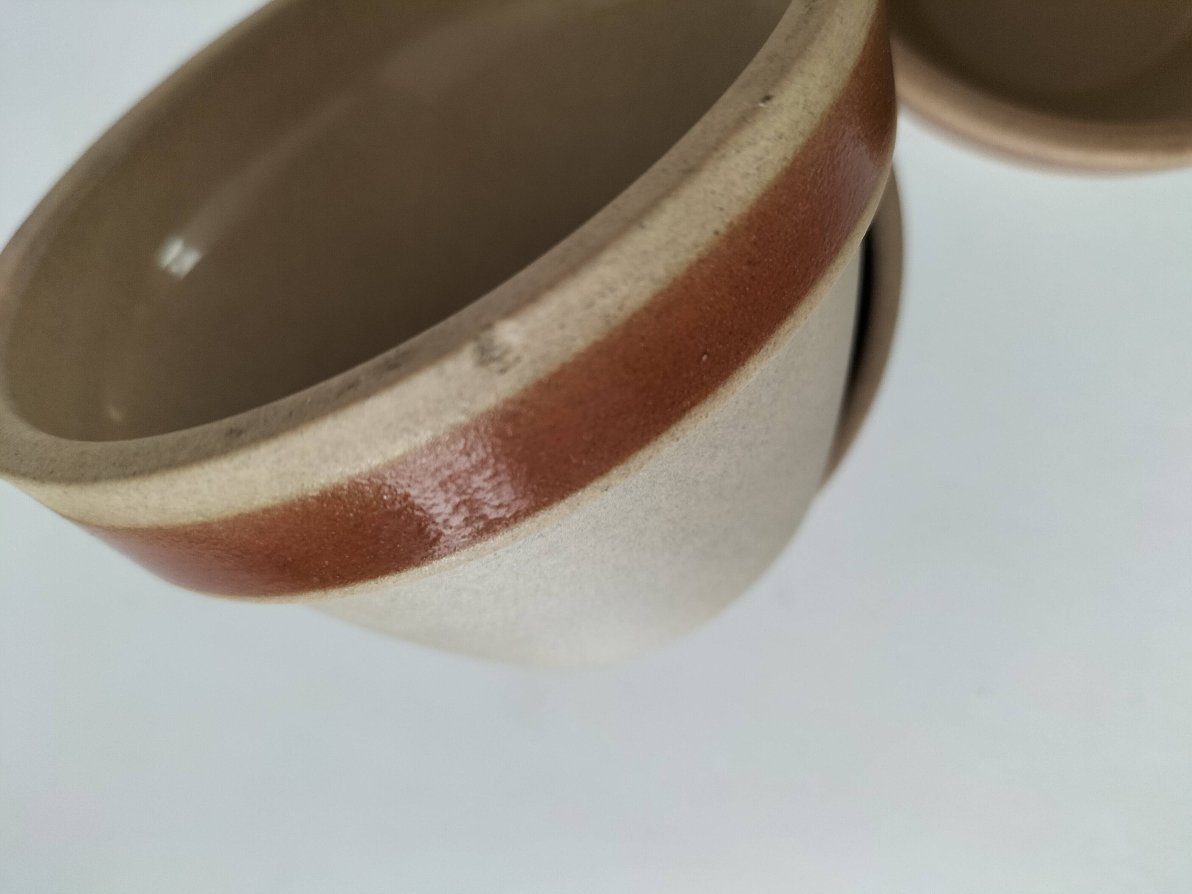 Set of 3 vintage mini jars in stoneware – Gien