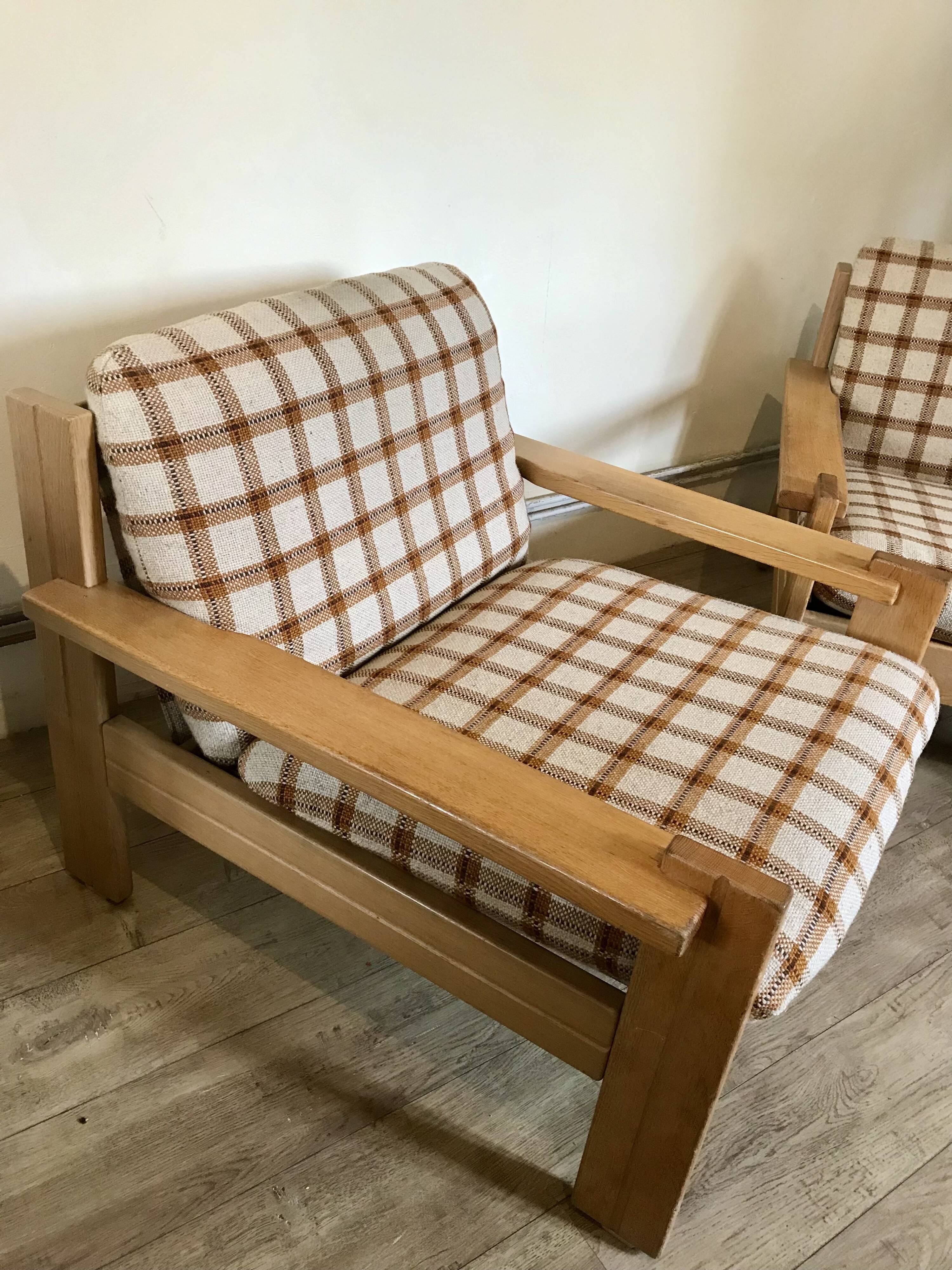 Pair of brutalist armchairs circa 1980's