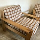 Pair of brutalist armchairs circa 1980's