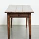 Antique oak table from the 19th century with a walnut top for 6 to 8 people
