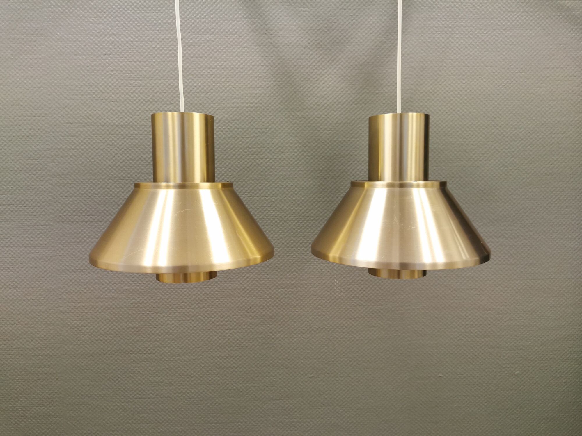 Hanging lamps, model Life, designed by Jo Hammerborg for Danish Fog & Mørup in 1977.
