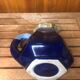 Old vintage blue ceramic pitcher
