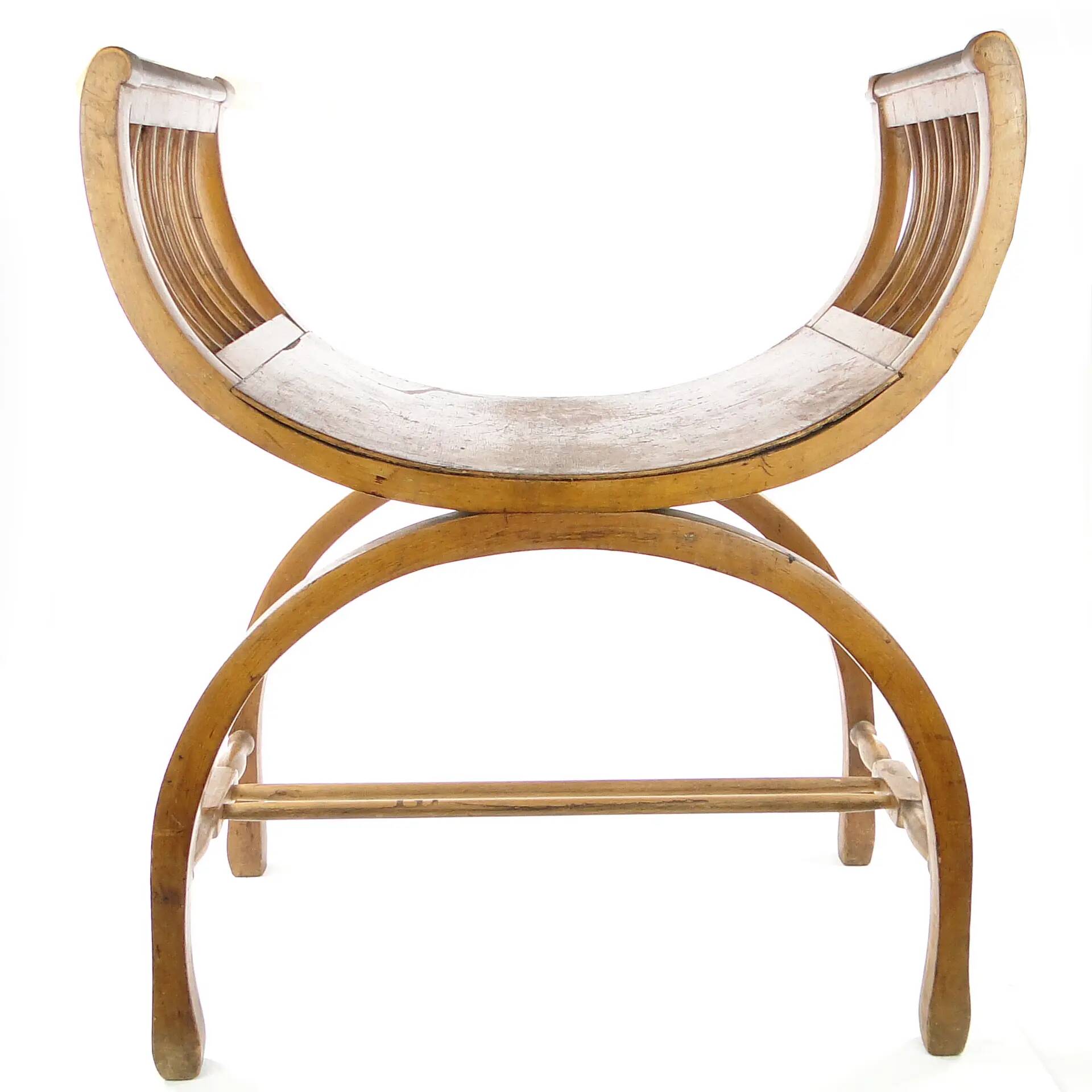 Chaise de type gondole Empire, en bois, Pologne, début du 20e siècle